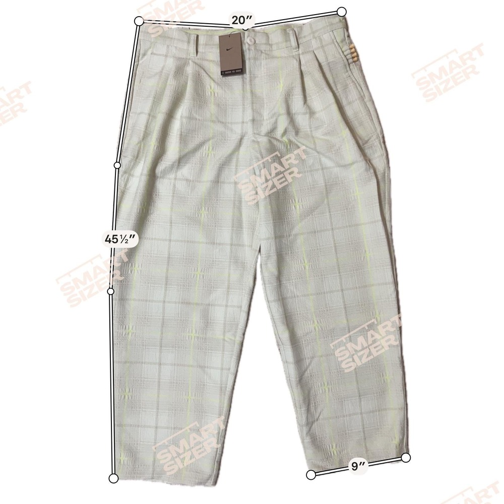 Nike Golf Pants Men 40x32 White Plaid NWT Re-Mastered Loose Fit DH1288-133 - Picture 10 of 12